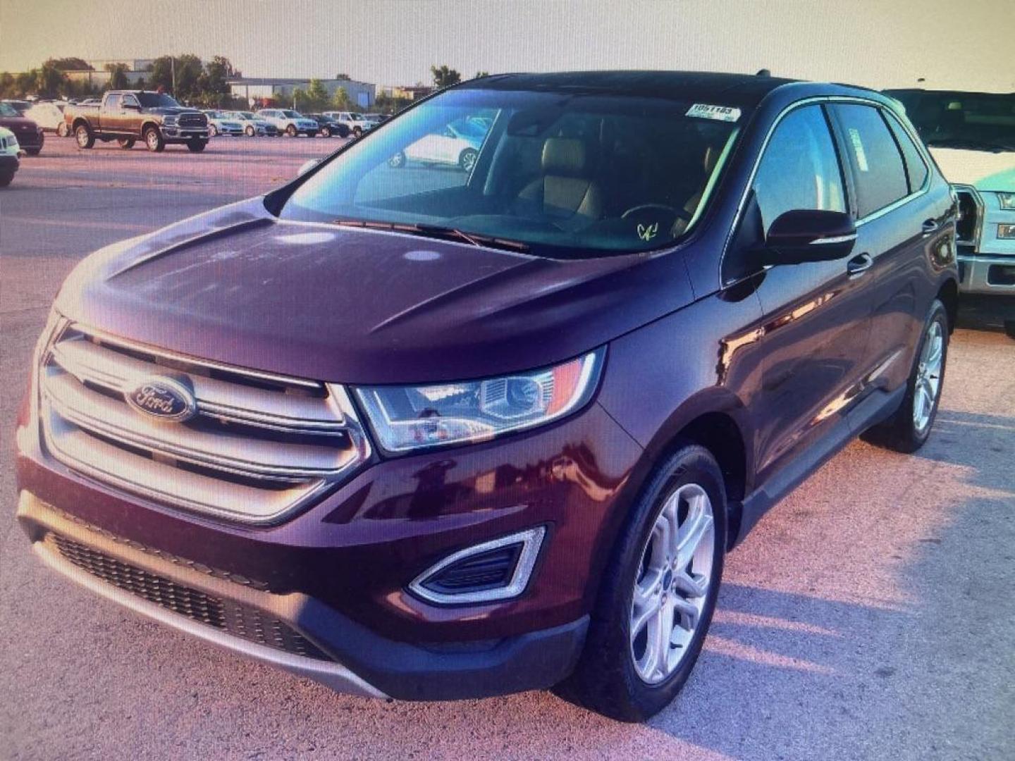 2018 MAROON FORD EDGE TITANIUM (2FMPK3K97JB) with an 2.0L engine, Automatic transmission, located at 850 South Mill Street, Pryor, 74361, (918) 825-3030, 36.293549, -95.324440 - Photo#0